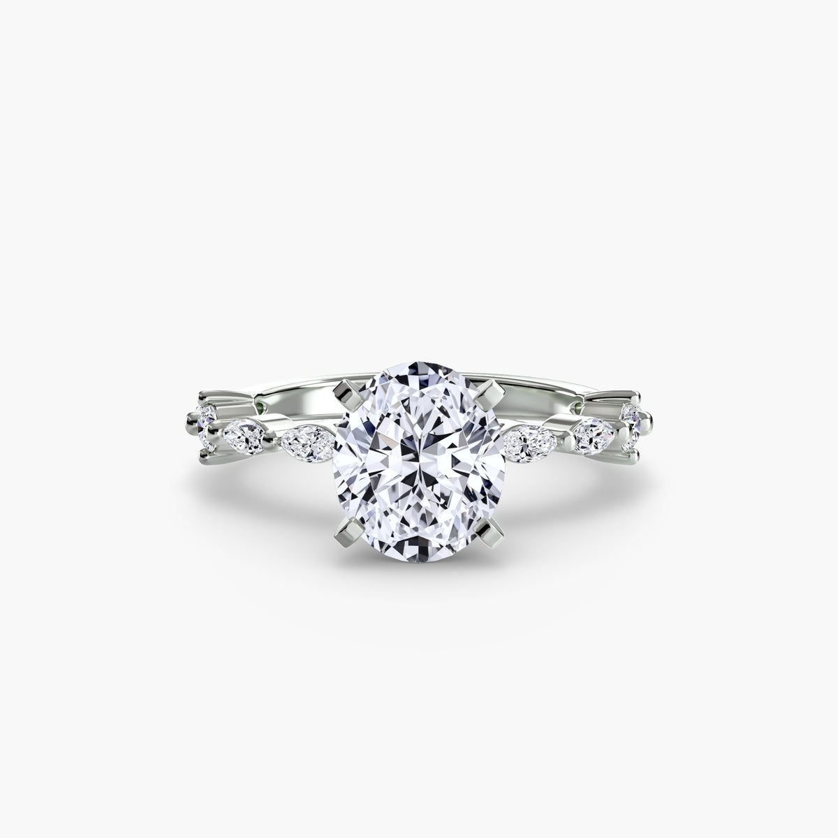 Raffaella Solitaire with Eternity Pavé