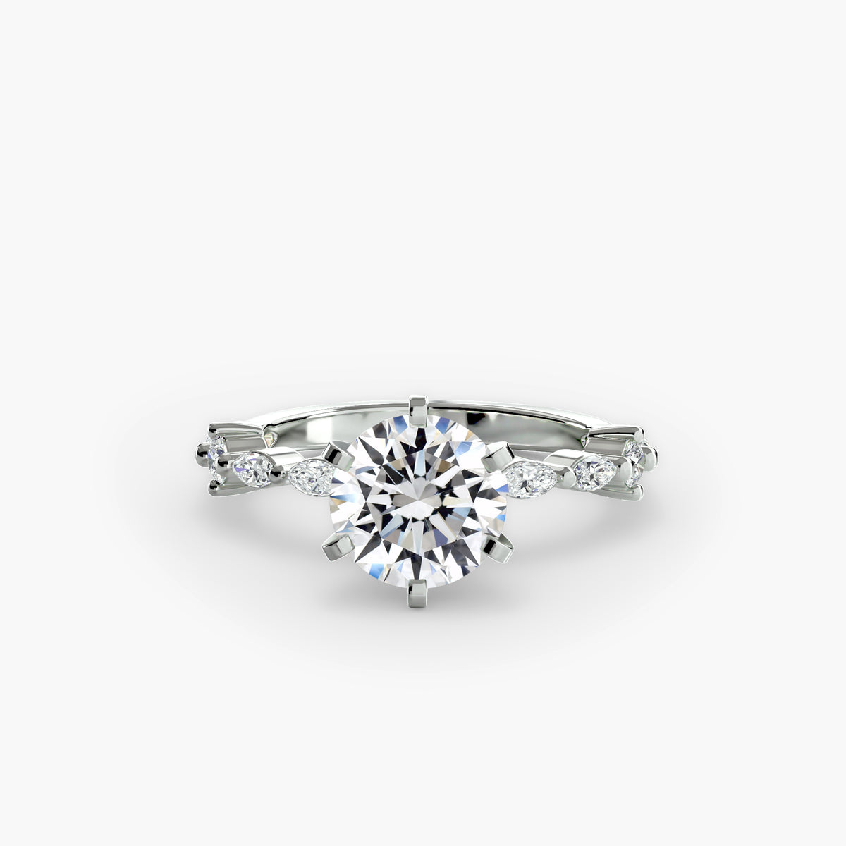 Raffaella Solitaire with Eternity Pavé