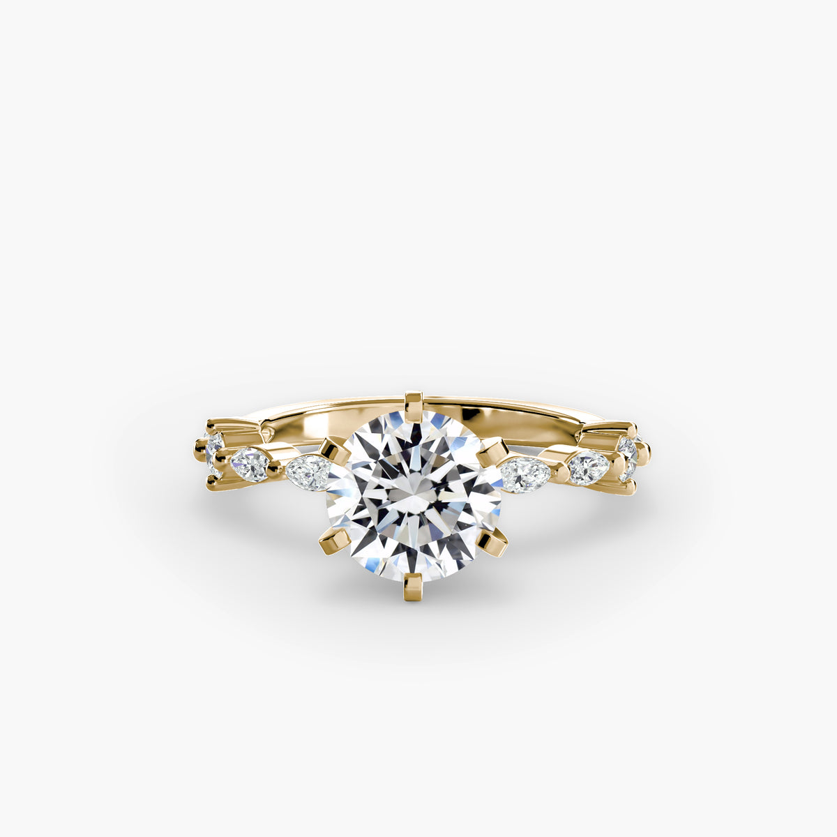Raffaella Solitaire with Eternity Pavé