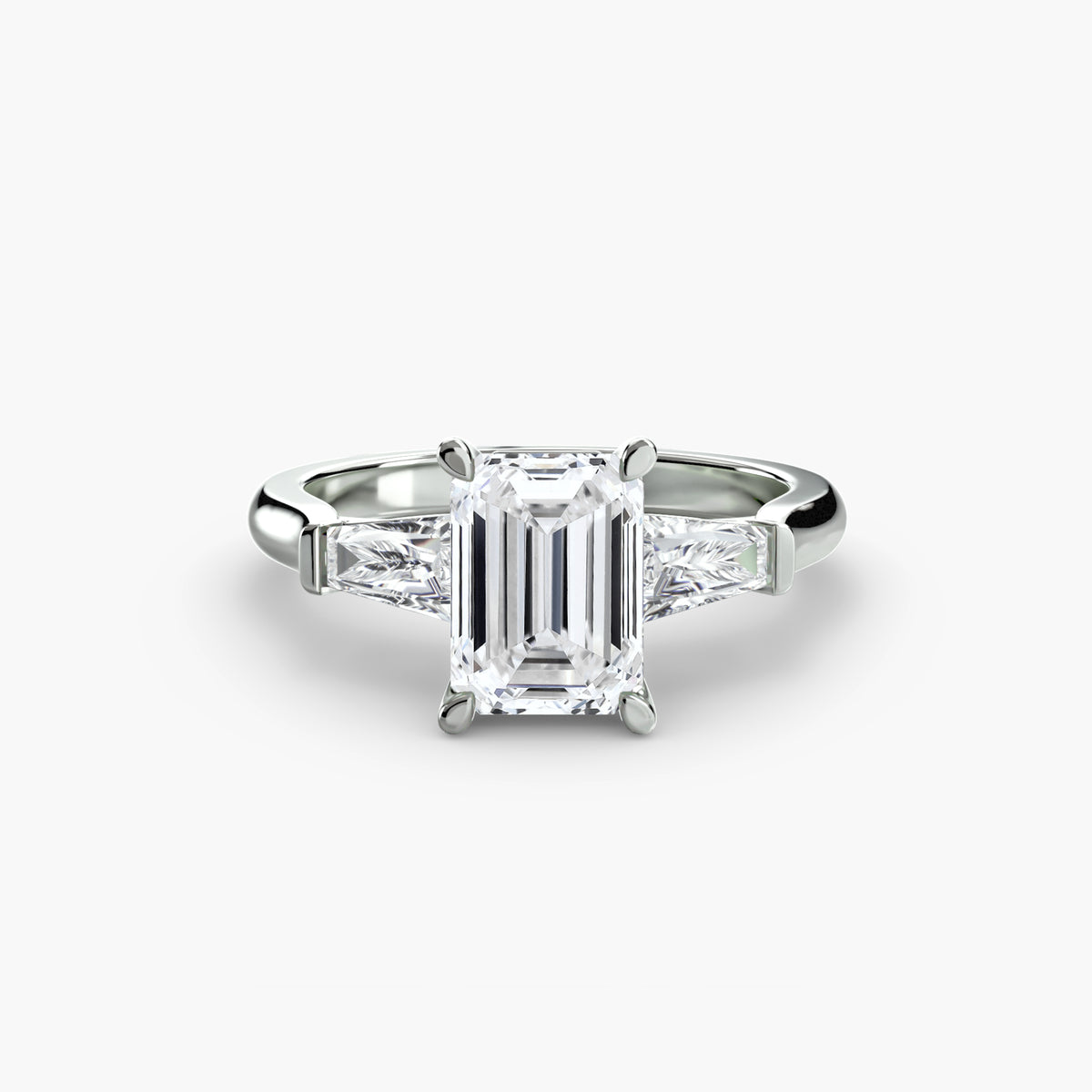 Adriana Three-Stone with Baguette Side Stones