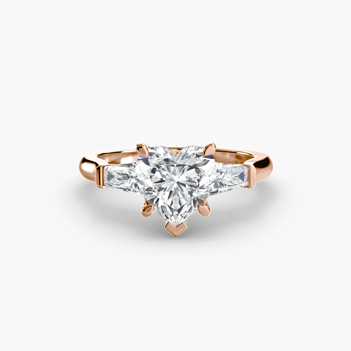 Adriana Three-Stone with Baguette Side Stones