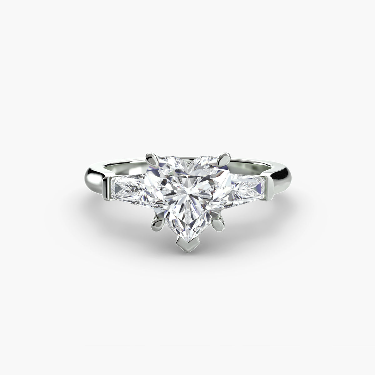 Adriana Three-Stone with Baguette Side Stones