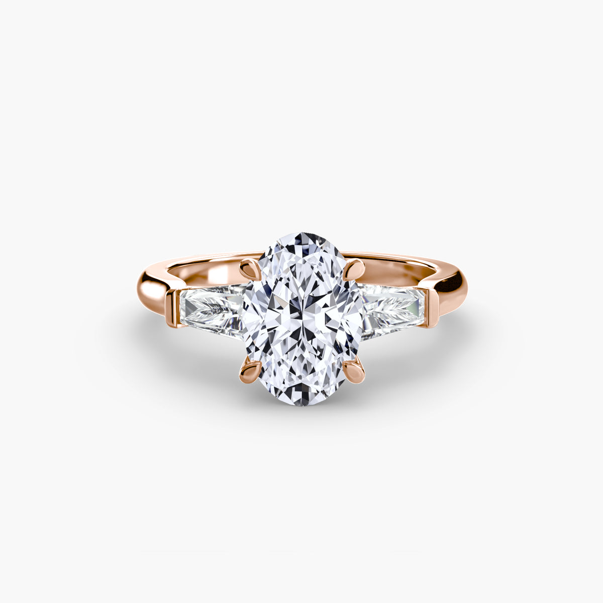 Adriana Three-Stone with Baguette Side Stones