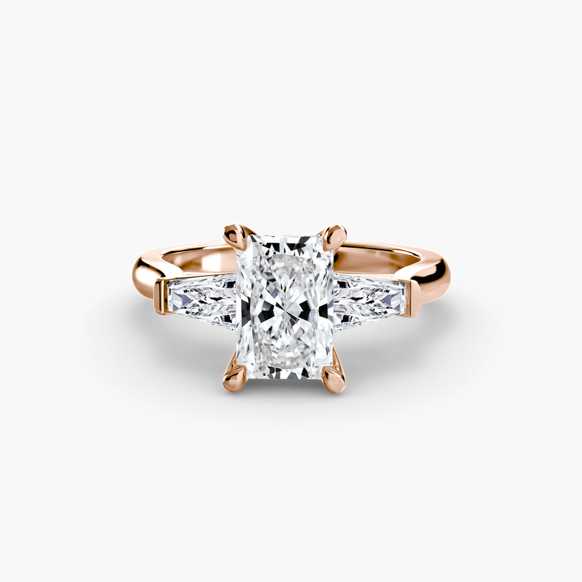 Lorena Three-Stone with Baguette Side Stones