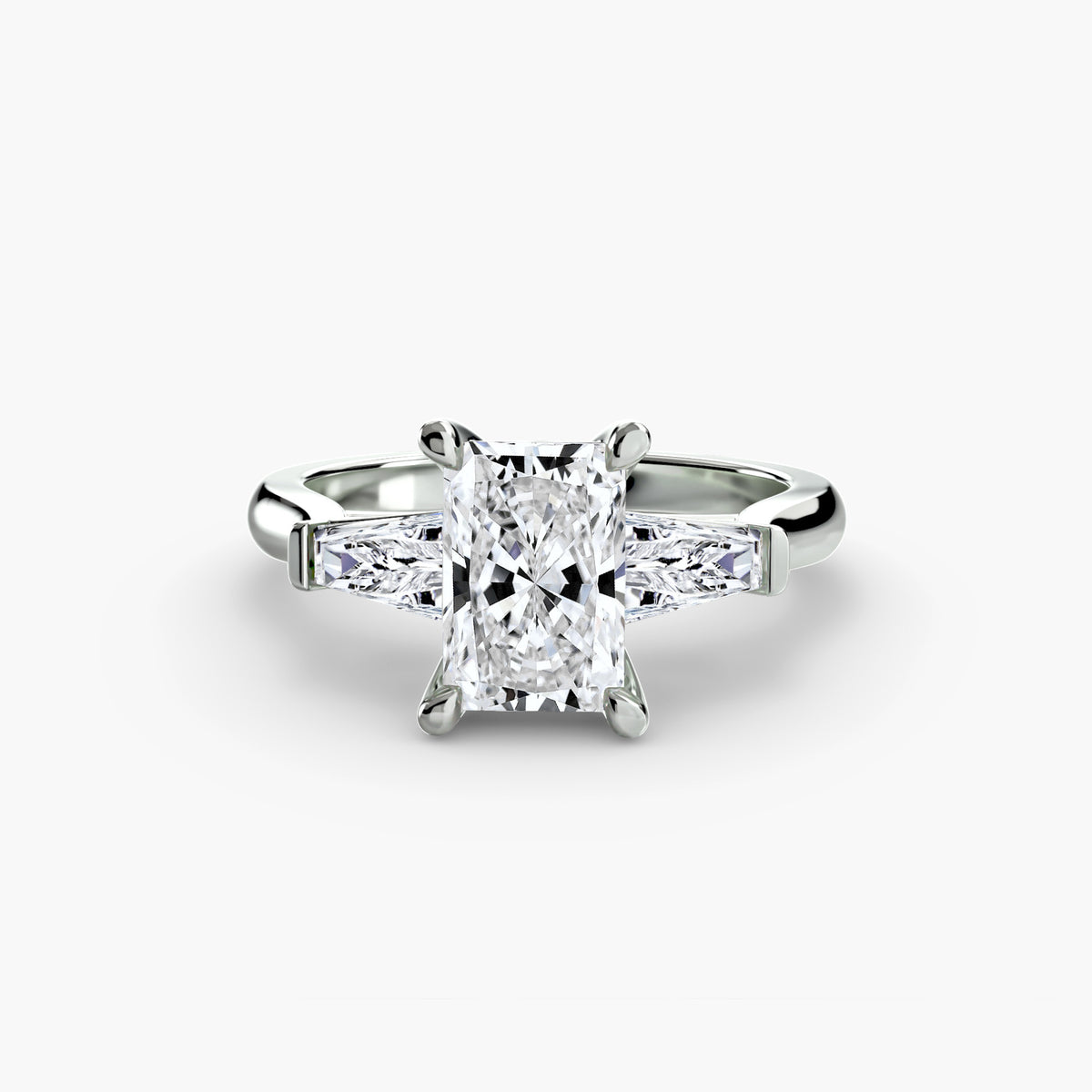 Lorena Three-Stone with Baguette Side Stones