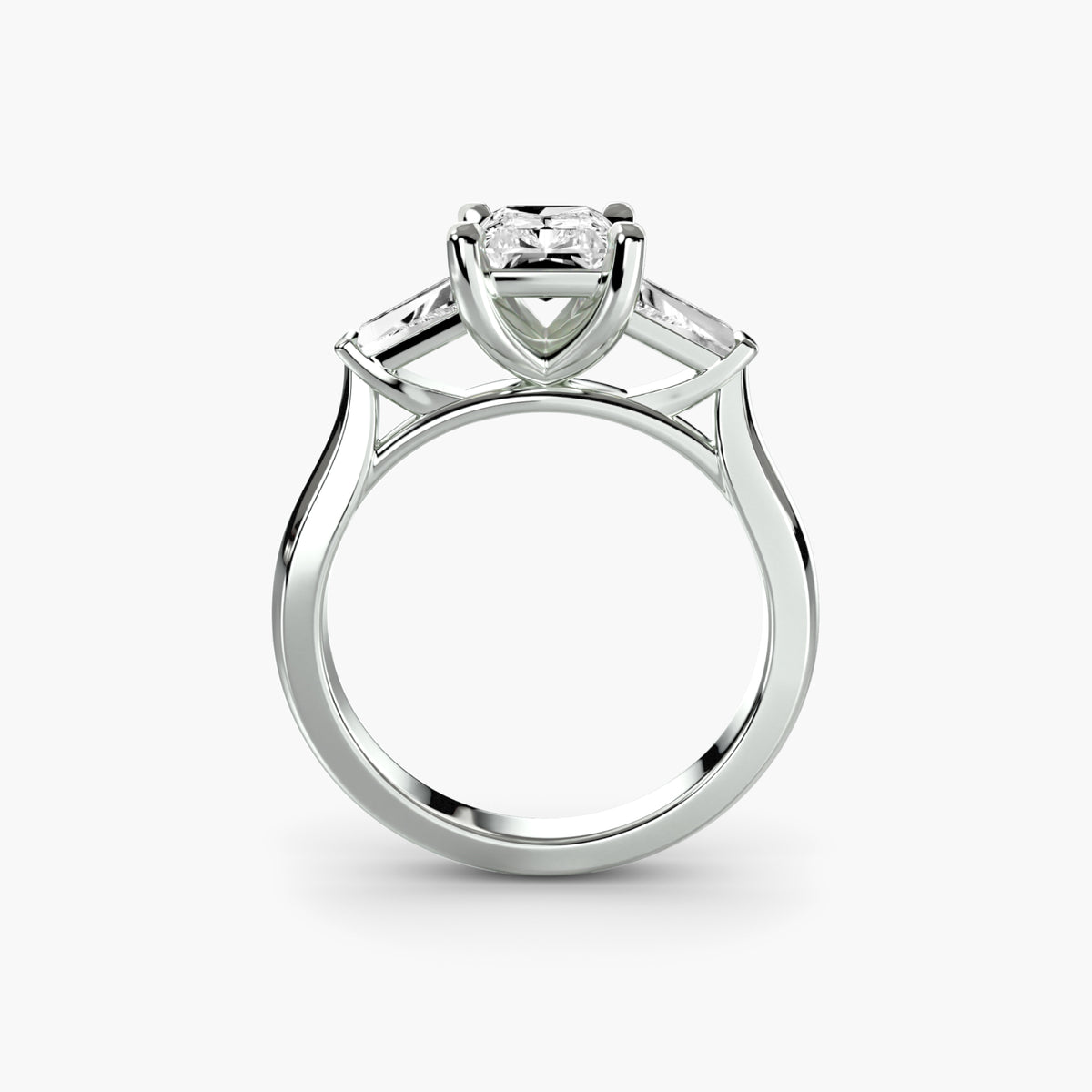 Lorena Three-Stone with Baguette Side Stones