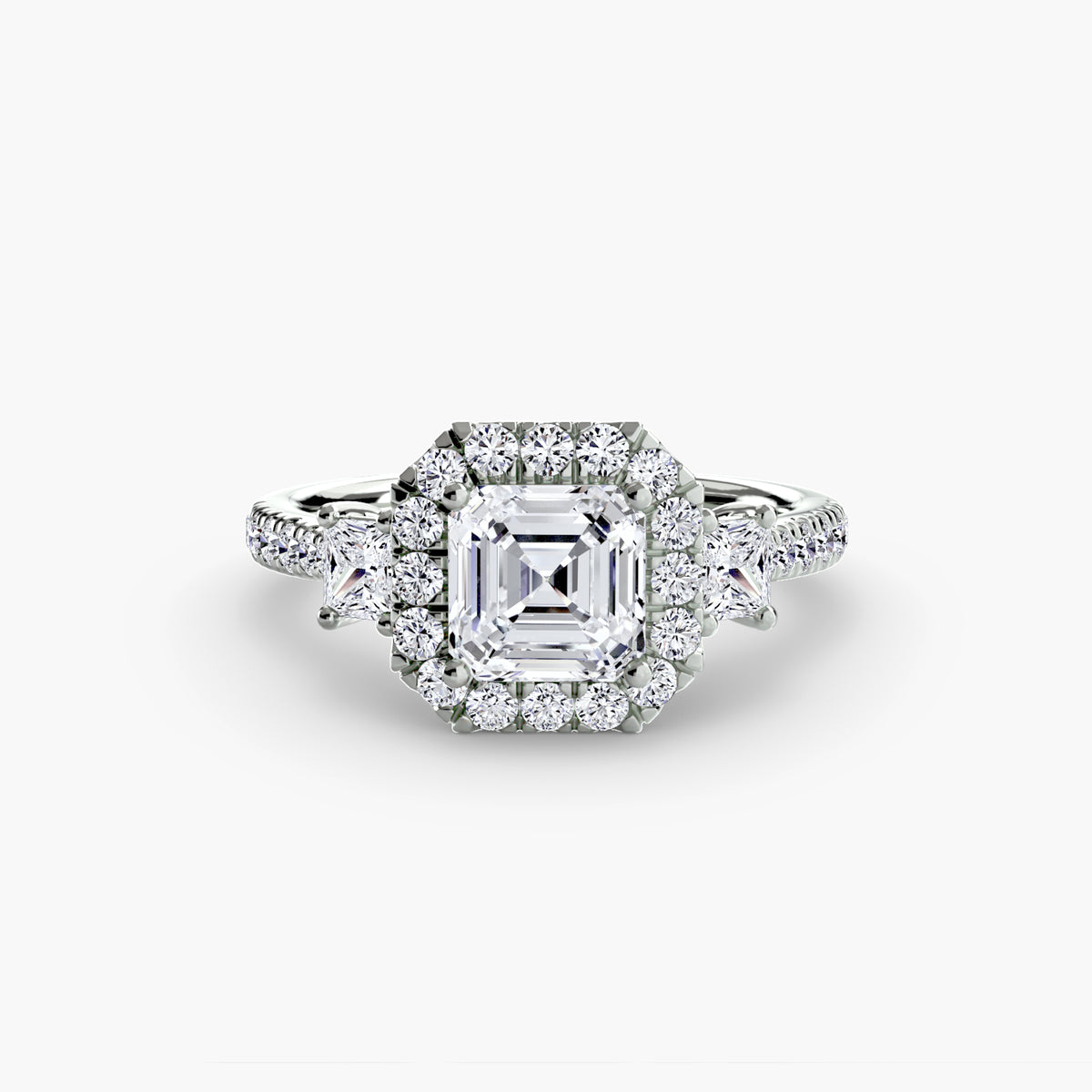 Valentina Three-Stone with Halo