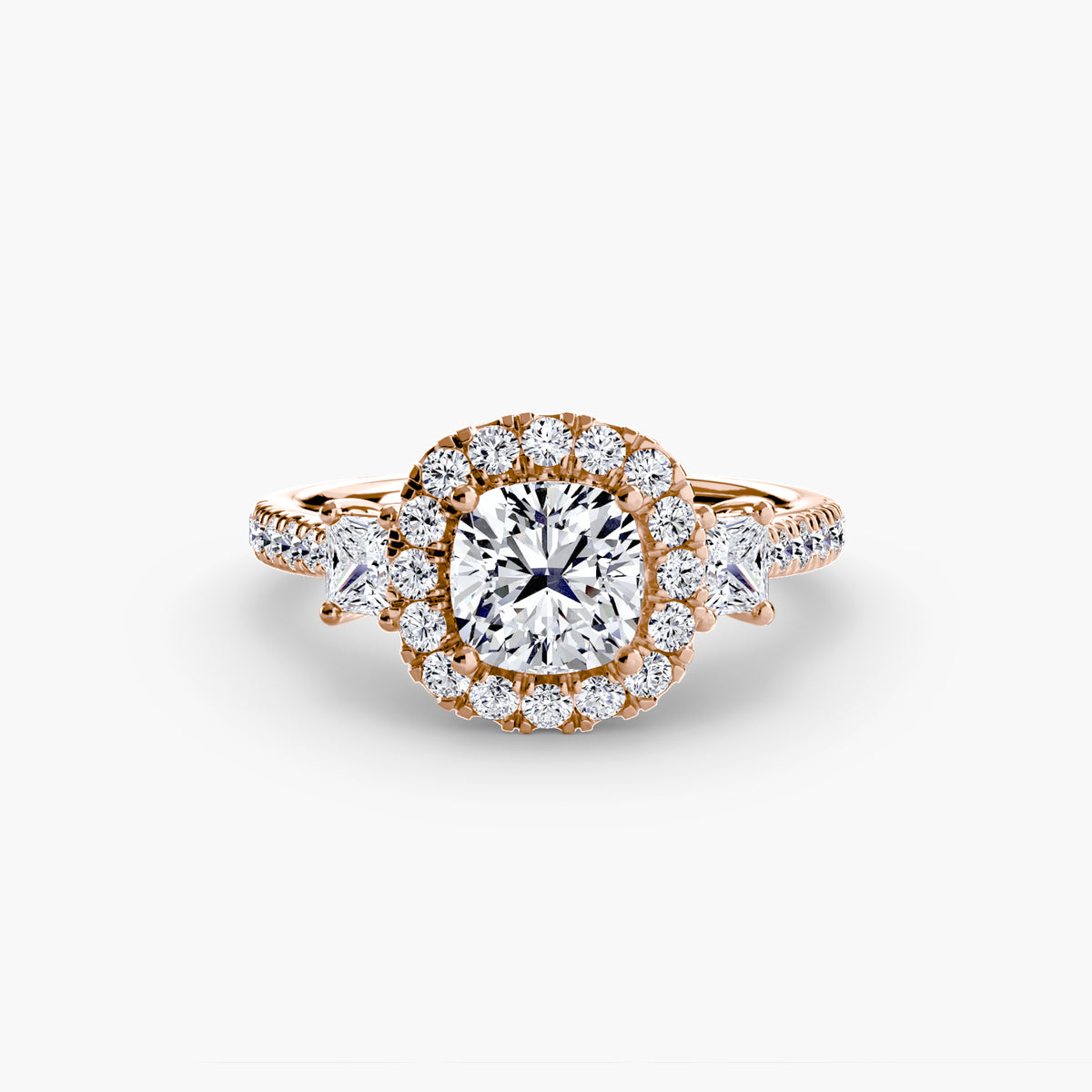 Valentina Three-Stone with Halo