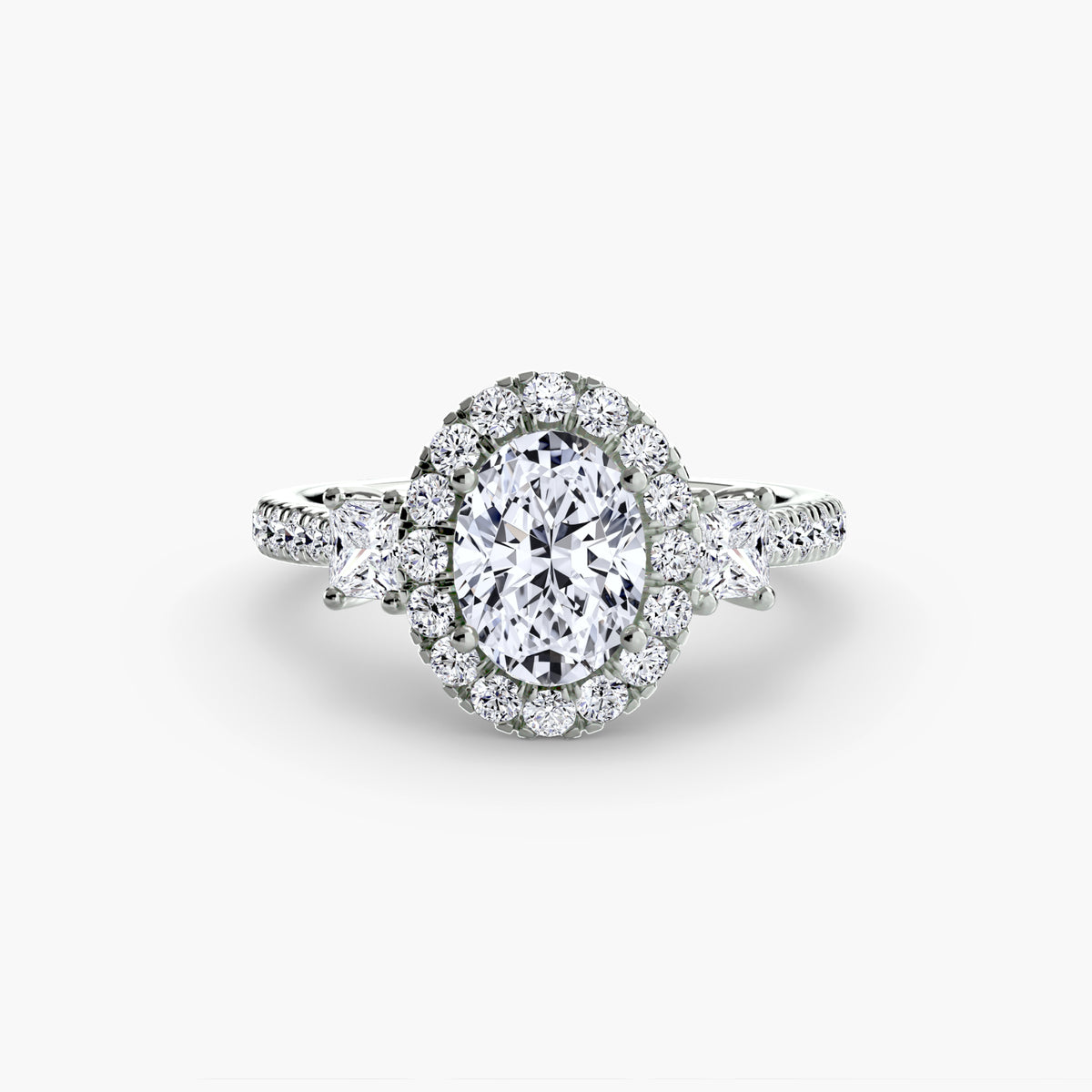 Valentina Three-Stone with Halo