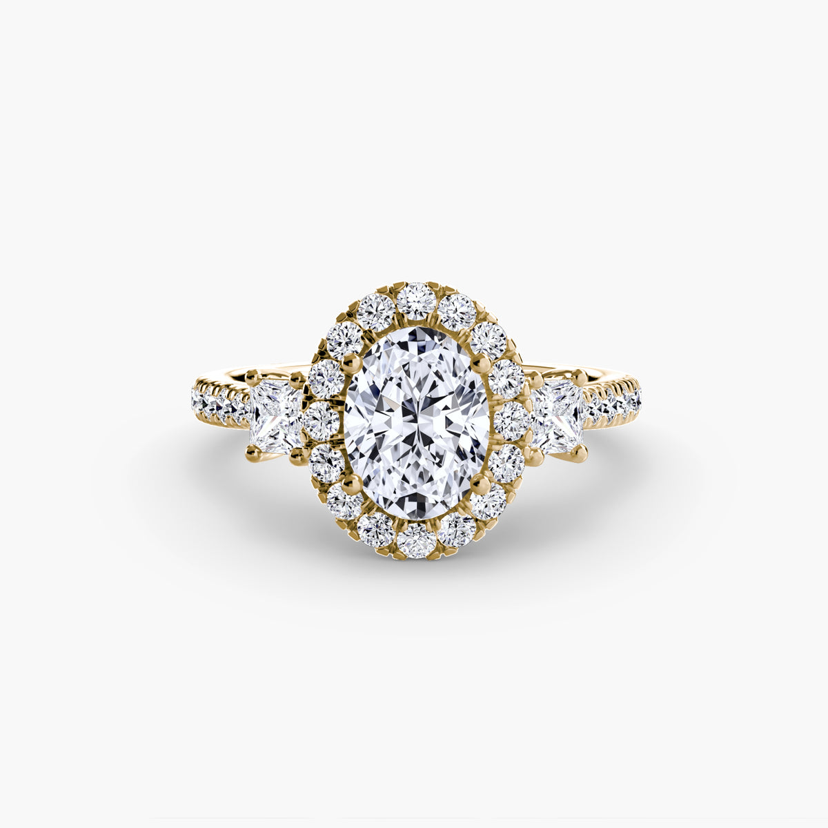 Valentina Three-Stone with Halo