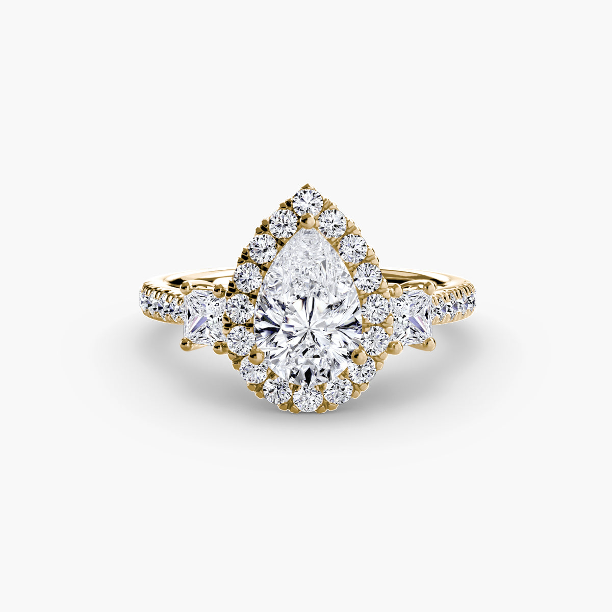 Valentina Three-Stone with Halo