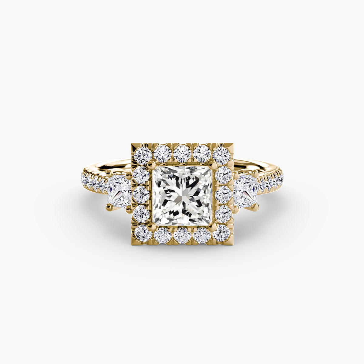 Valentina Three-Stone with Halo