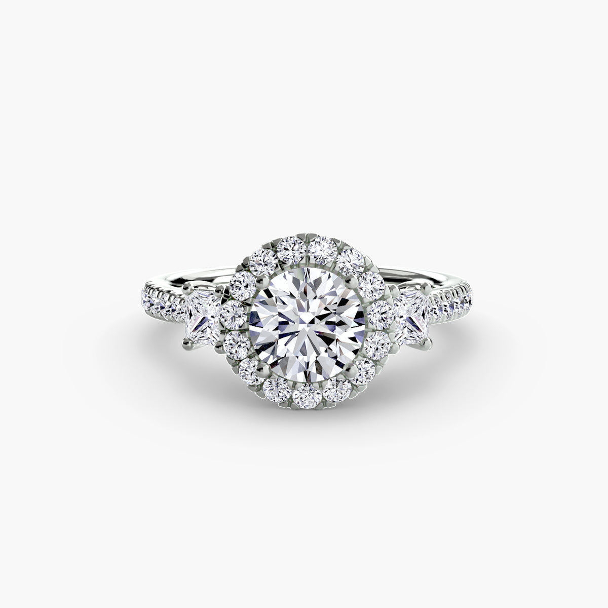 Valentina Three-Stone with Halo