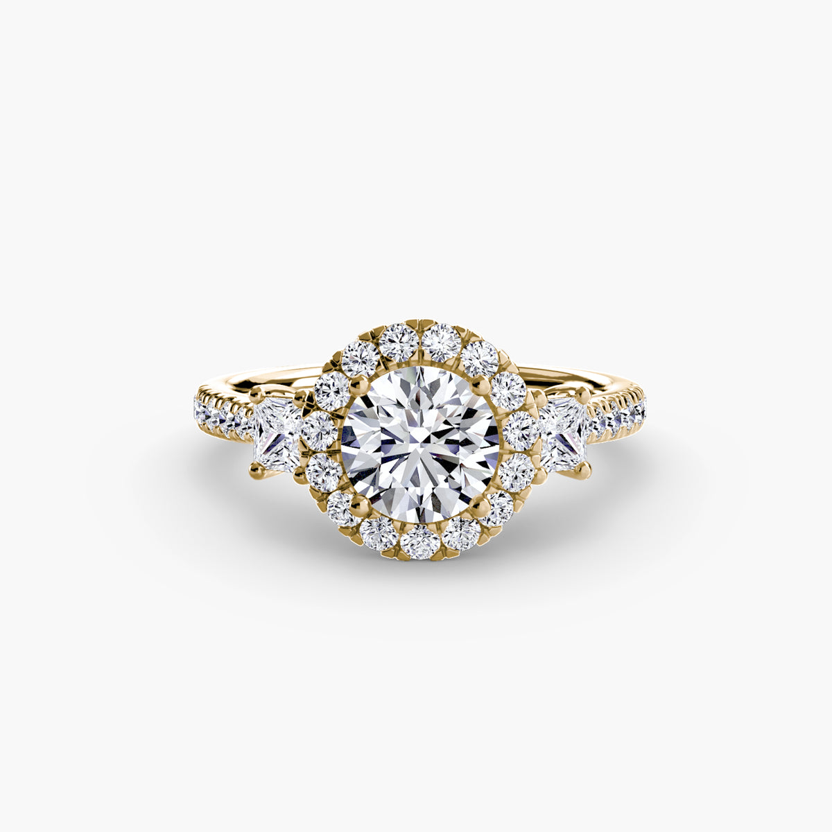 Valentina Three-Stone with Halo