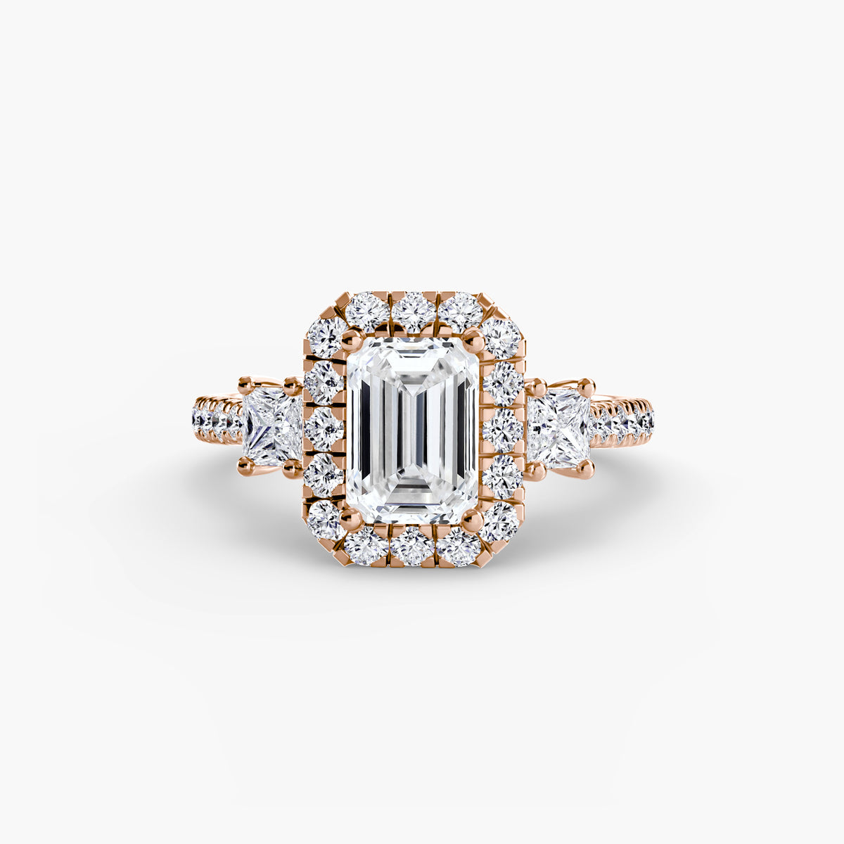 Valentina Three-Stone with Halo