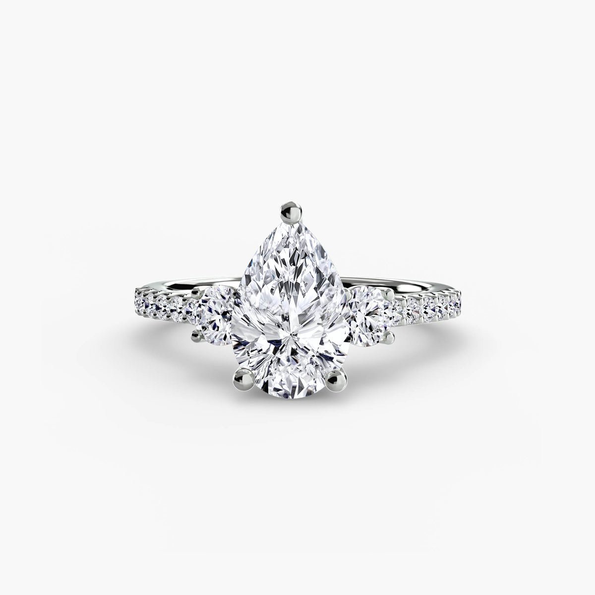 Marisol Three-Stone with Pavé Band