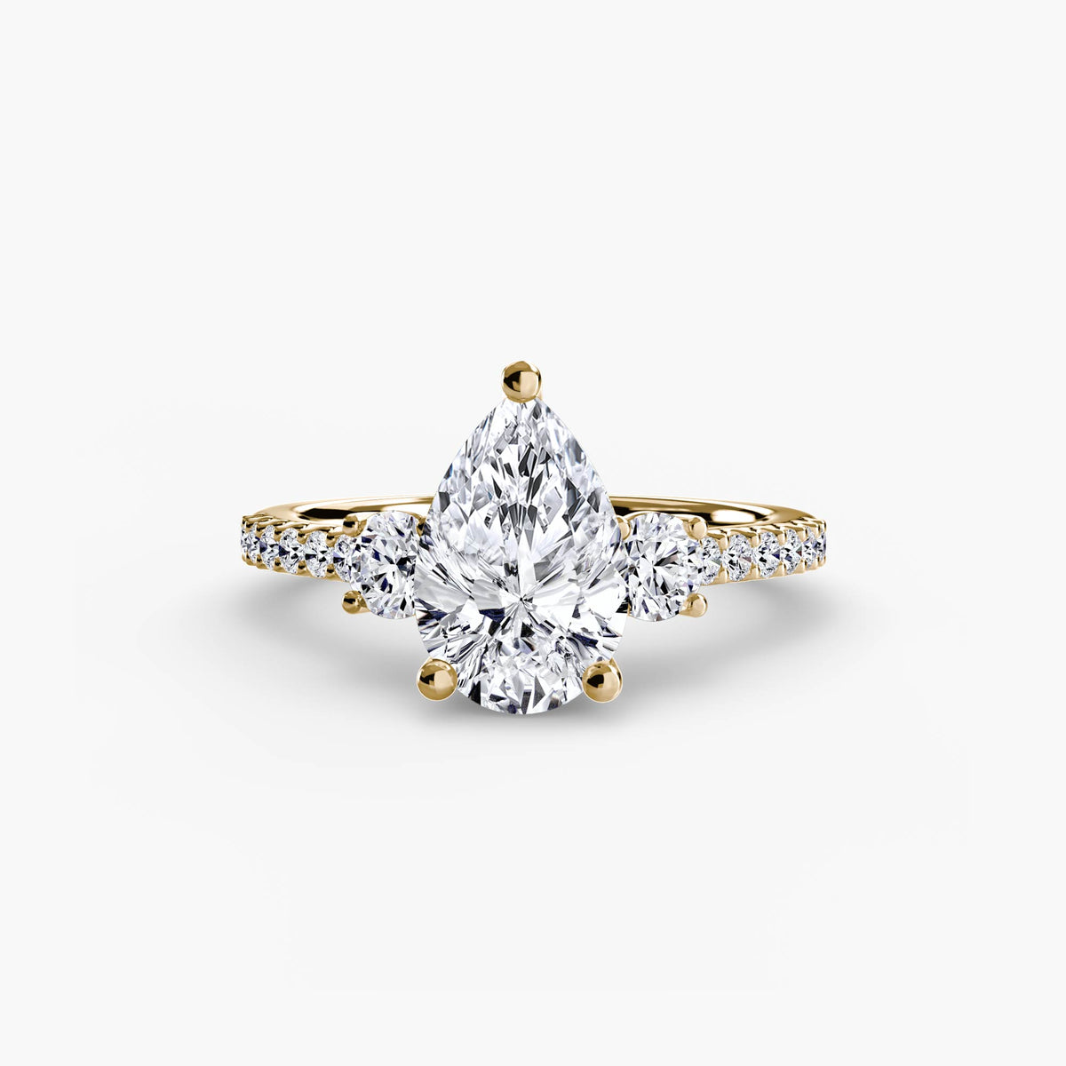 Marisol Three-Stone with Pavé Band