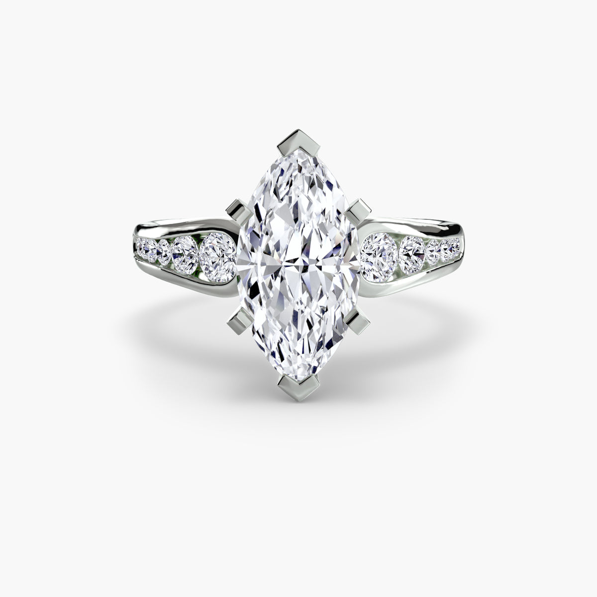 Chiara Solitaire with Pavé
