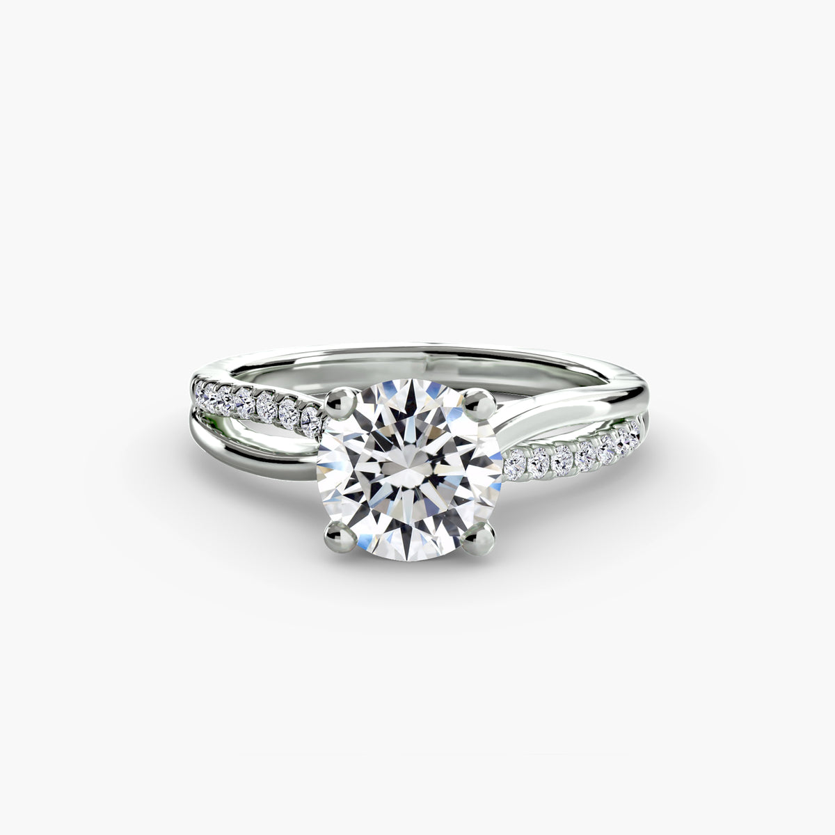 Daniela Split Shank Pavé Solitaire