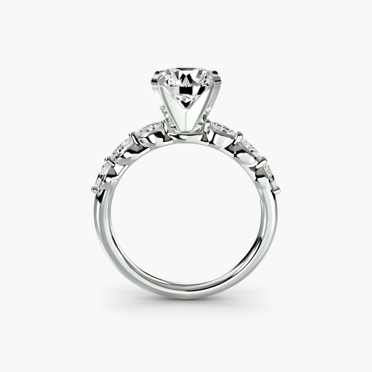 Fiorella Floral Accent Solitaire