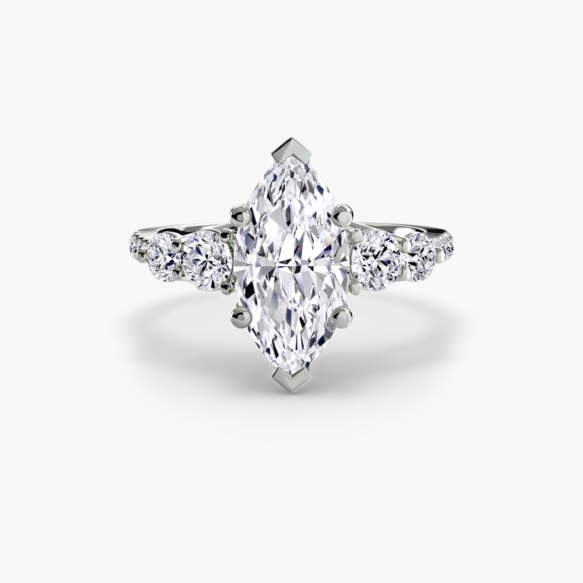 Ilaria Five-Stone with Pavé Band