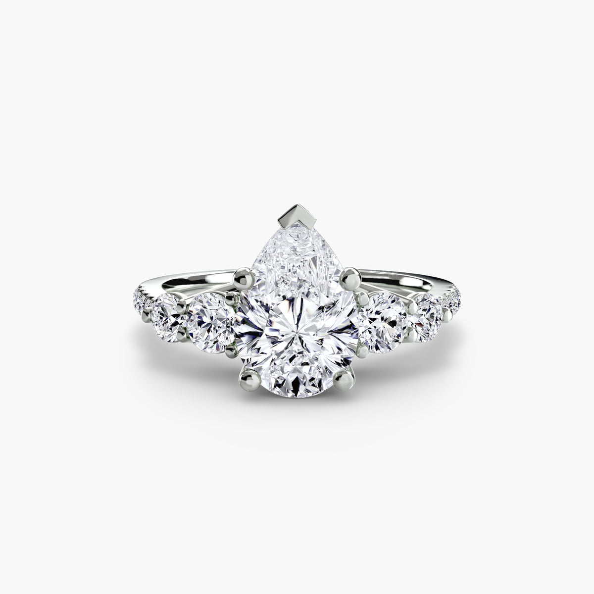 Ilaria Five-Stone with Pavé Band