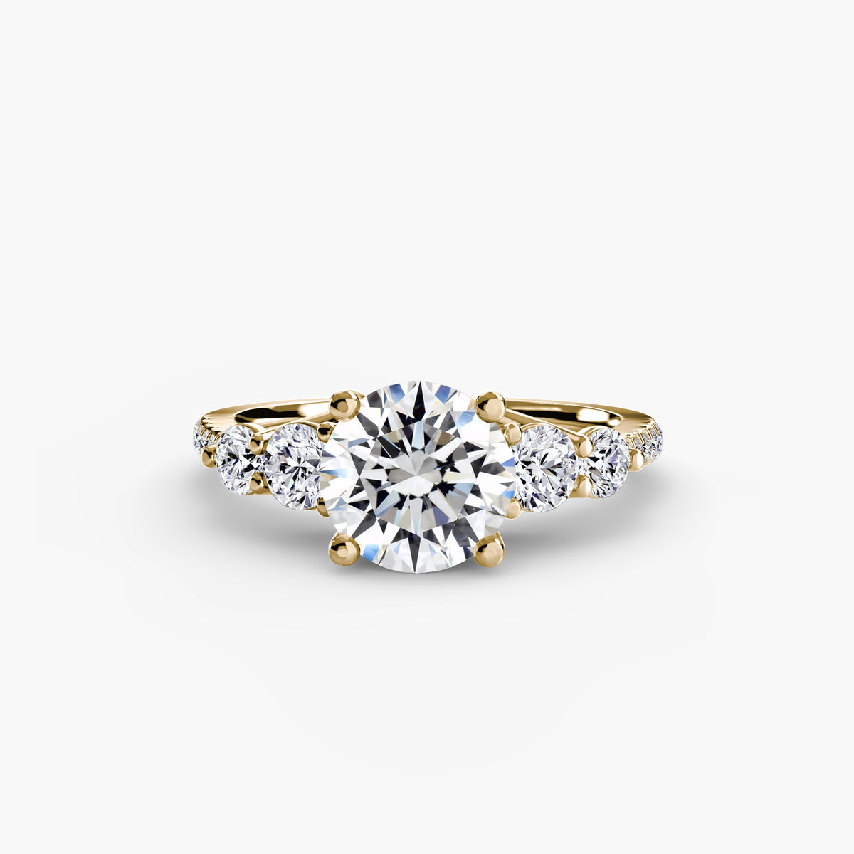 Ilaria Five-Stone with Pavé Band