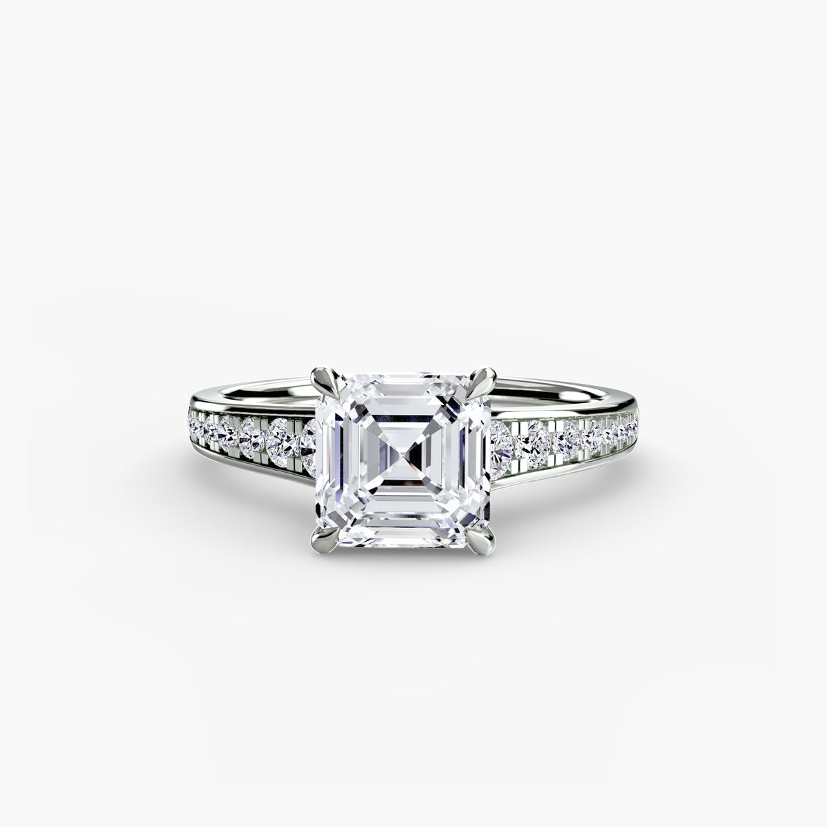 Bianca Solitaire with Pavé