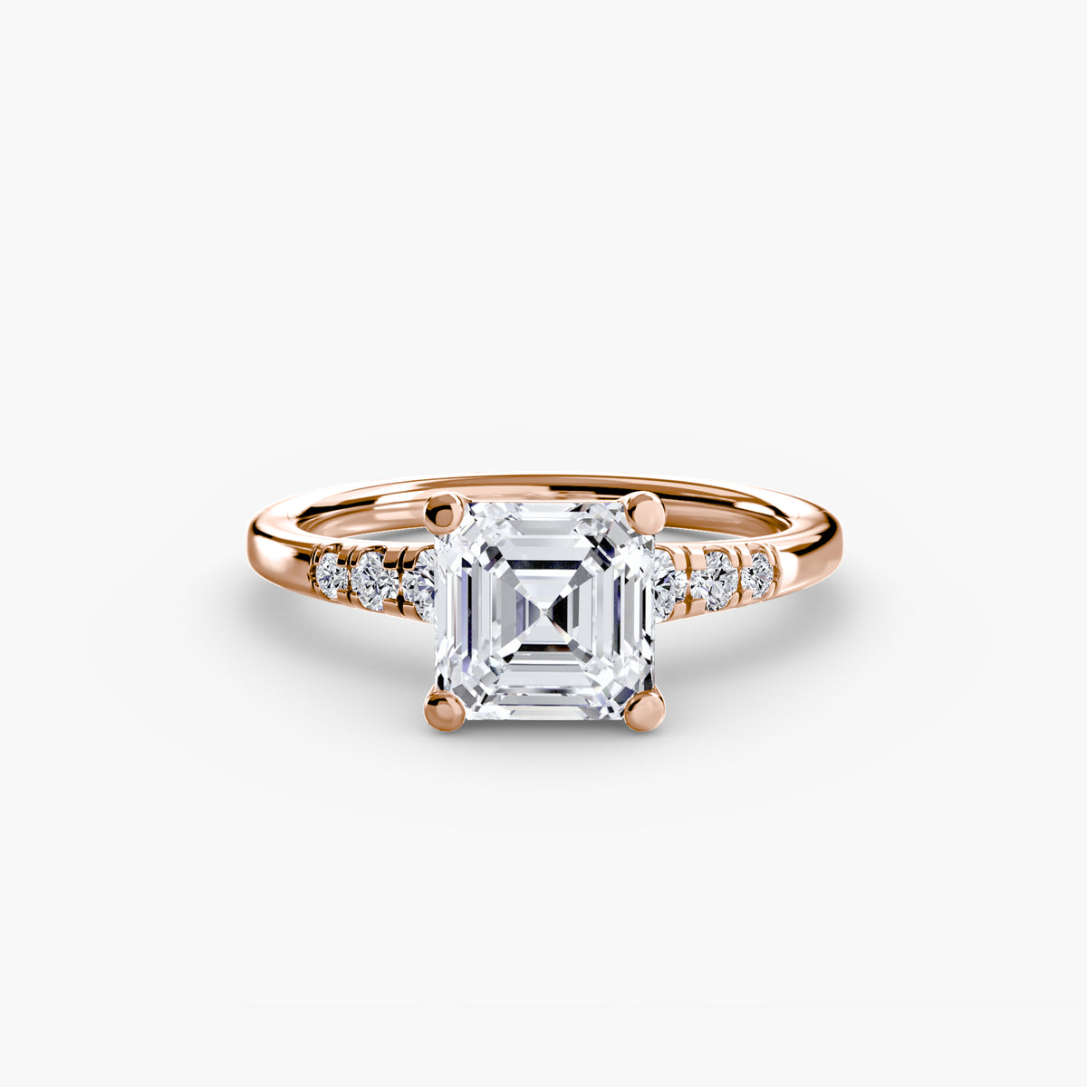 Ornella Solitaire with Shoulder Accents