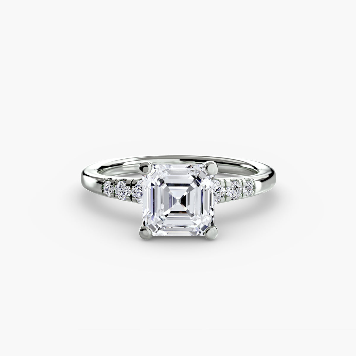 Ornella Solitaire with Shoulder Accents