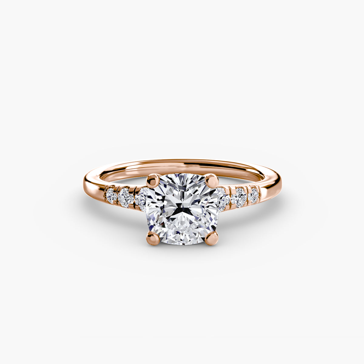 Ornella Solitaire with Shoulder Accents