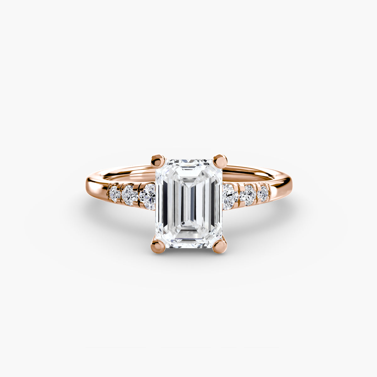 Ornella Solitaire with Shoulder Accents