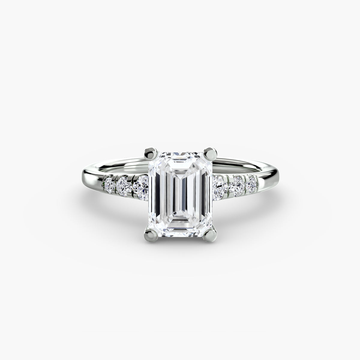 Ornella Solitaire with Shoulder Accents