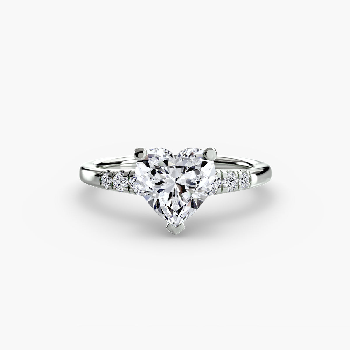 Ornella Solitaire with Shoulder Accents
