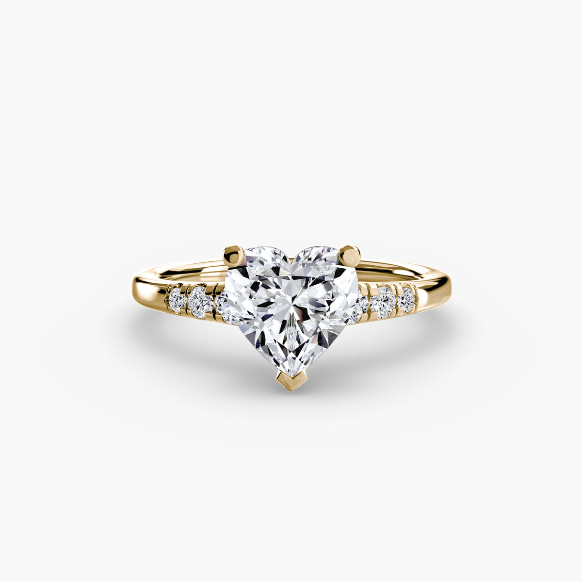 Ornella Solitaire with Shoulder Accents