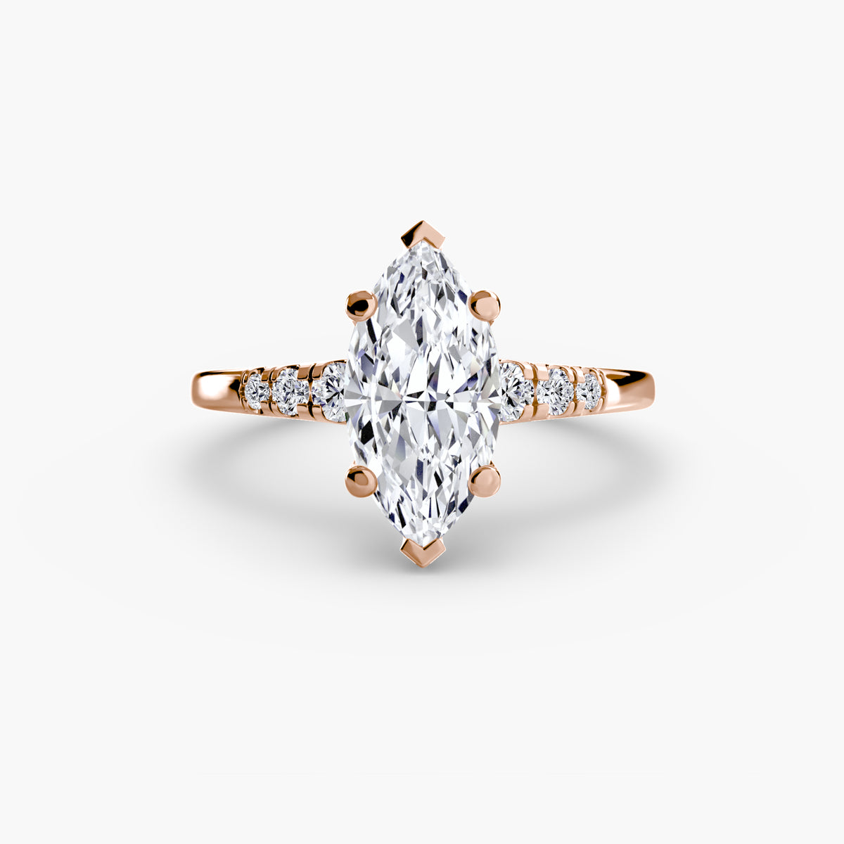 Ornella Solitaire with Shoulder Accents