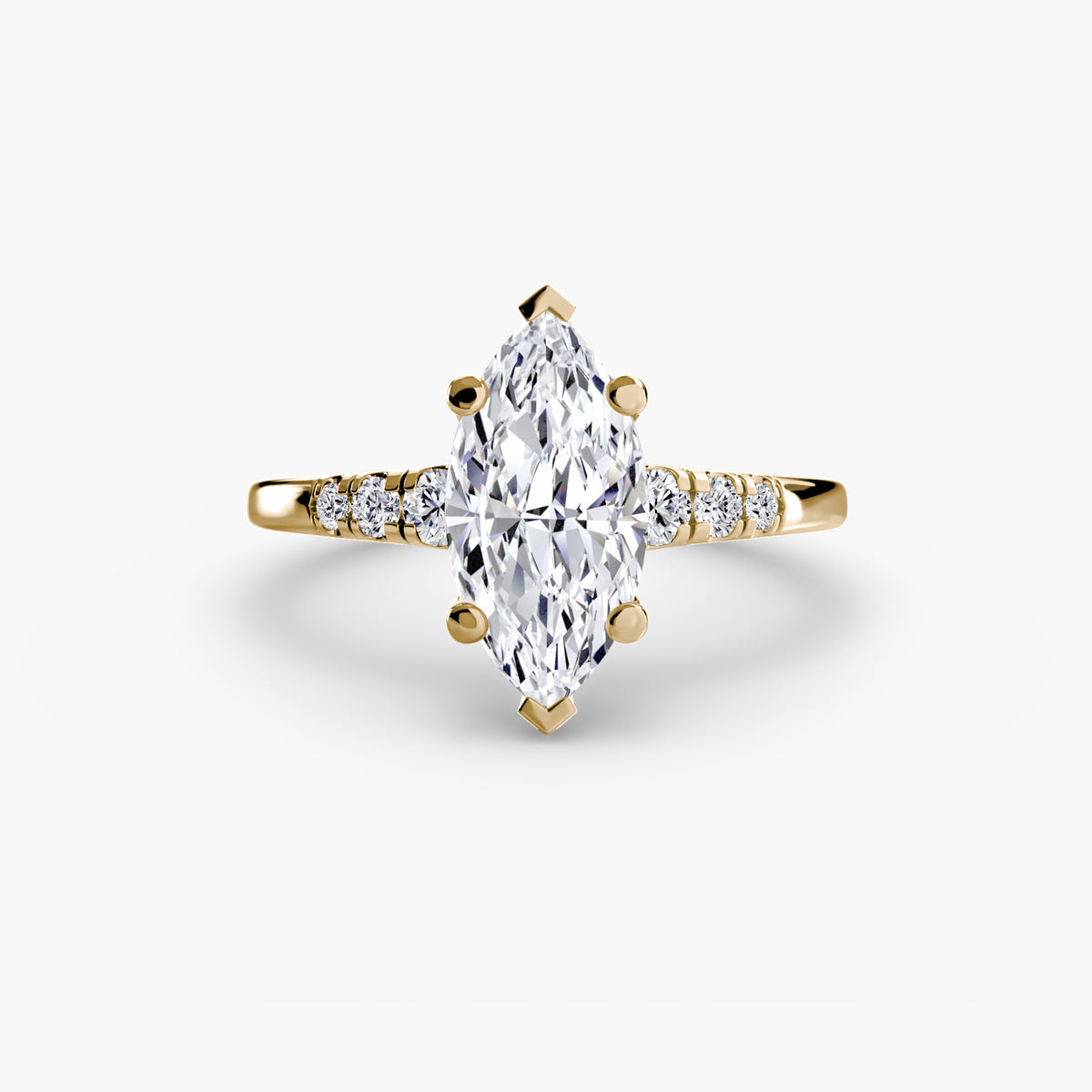 Ornella Solitaire with Shoulder Accents