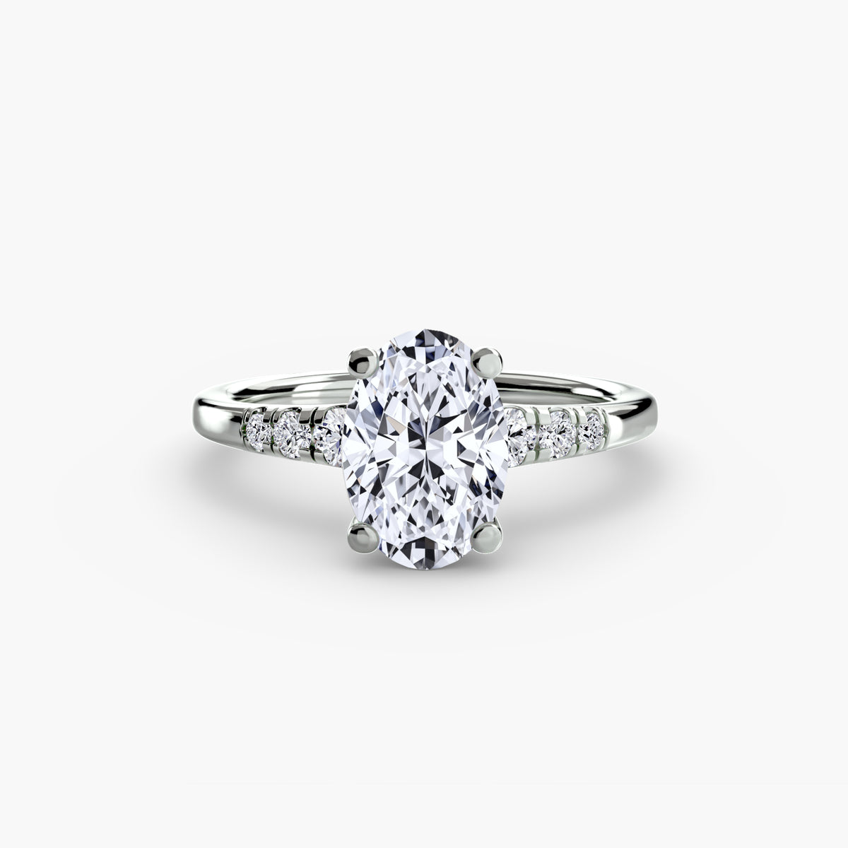 Ornella Solitaire with Shoulder Accents