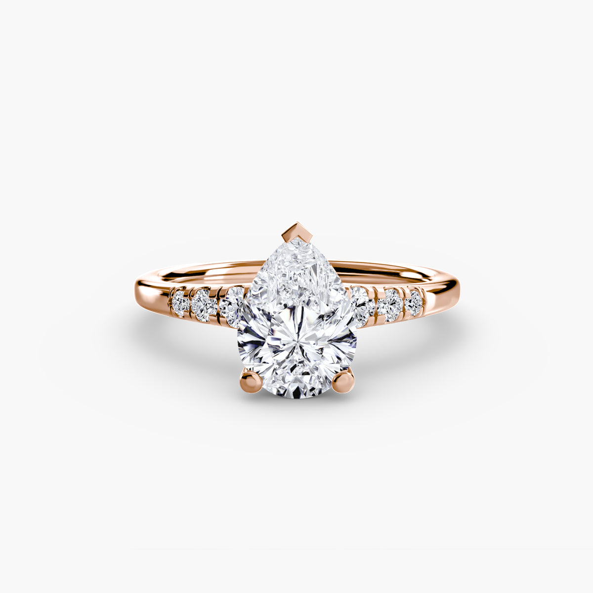 Ornella Solitaire with Shoulder Accents
