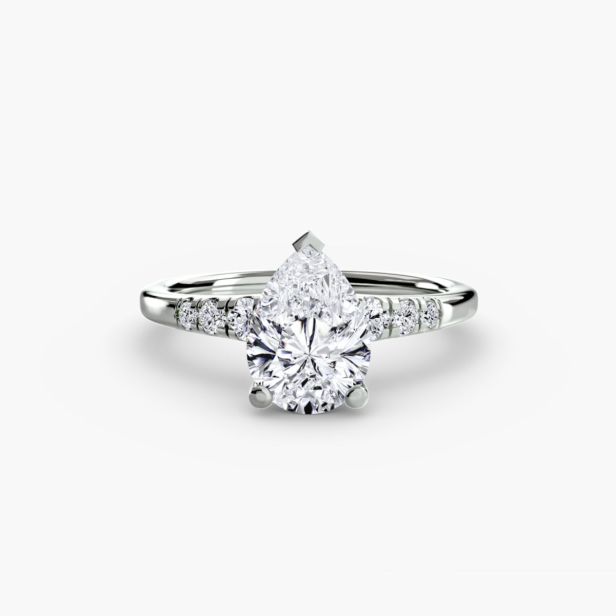 Ornella Solitaire with Shoulder Accents