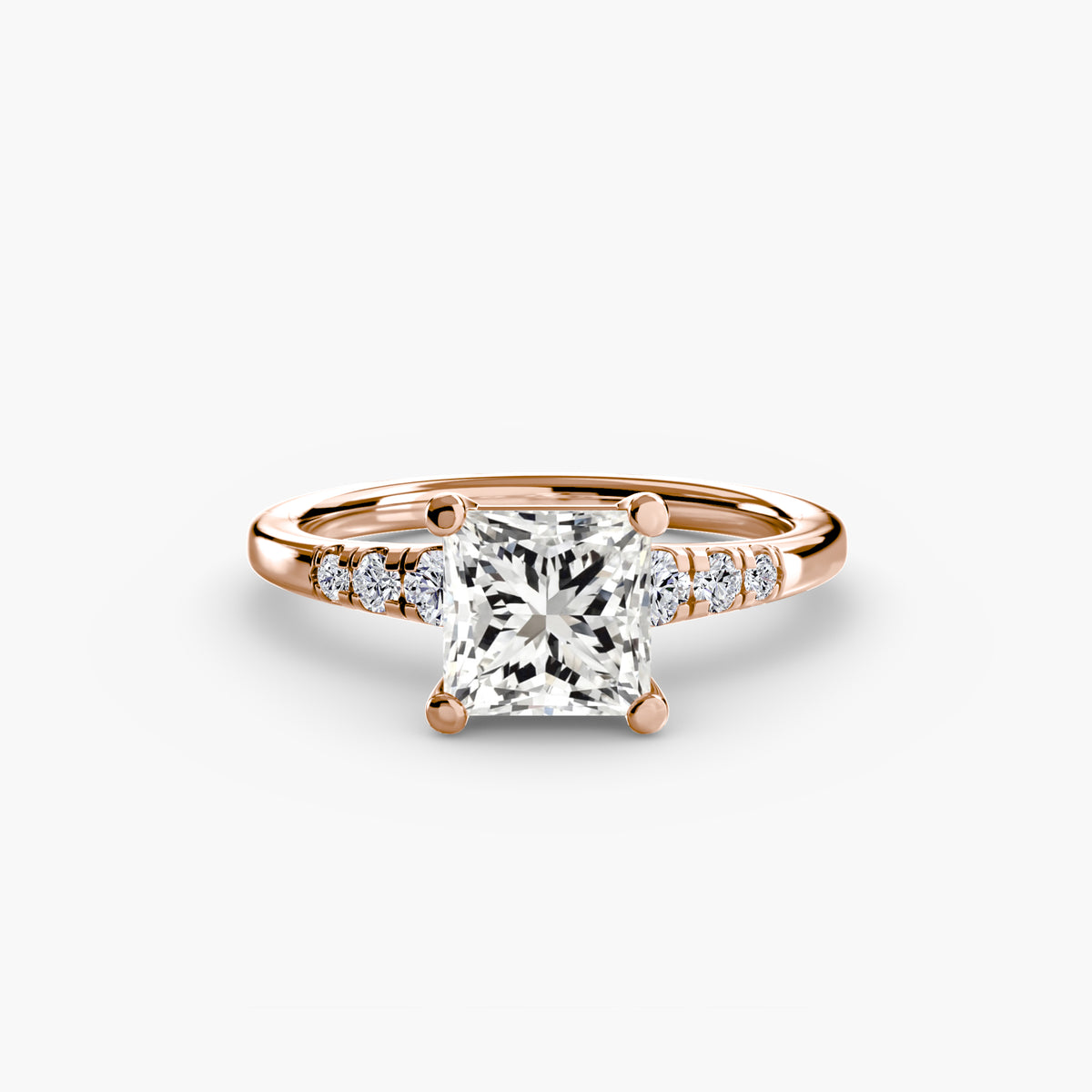 Ornella Solitaire with Shoulder Accents