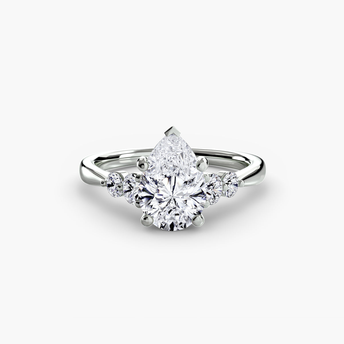Serena Solitaire with Shoulder Accents