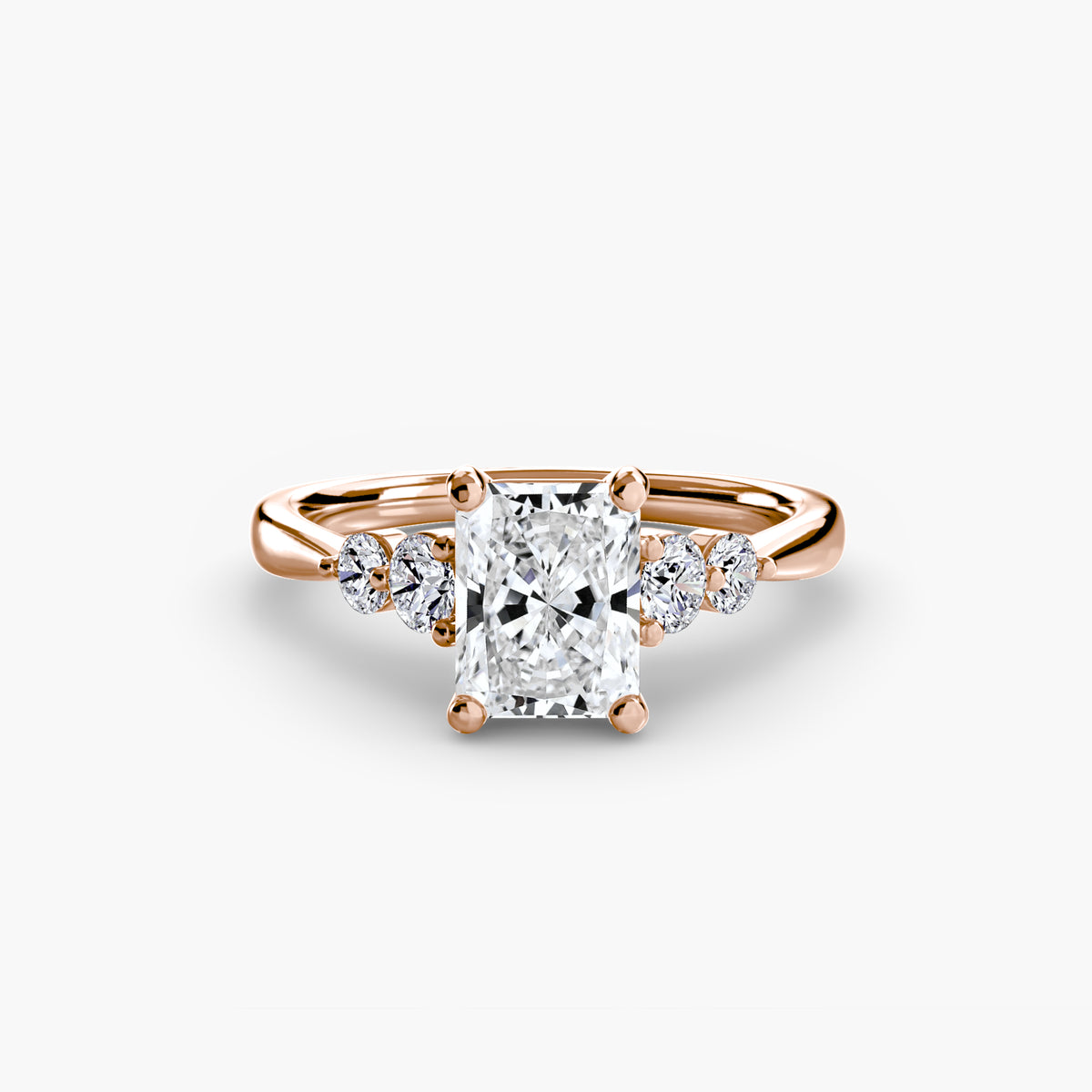 Serena Solitaire with Shoulder Accents