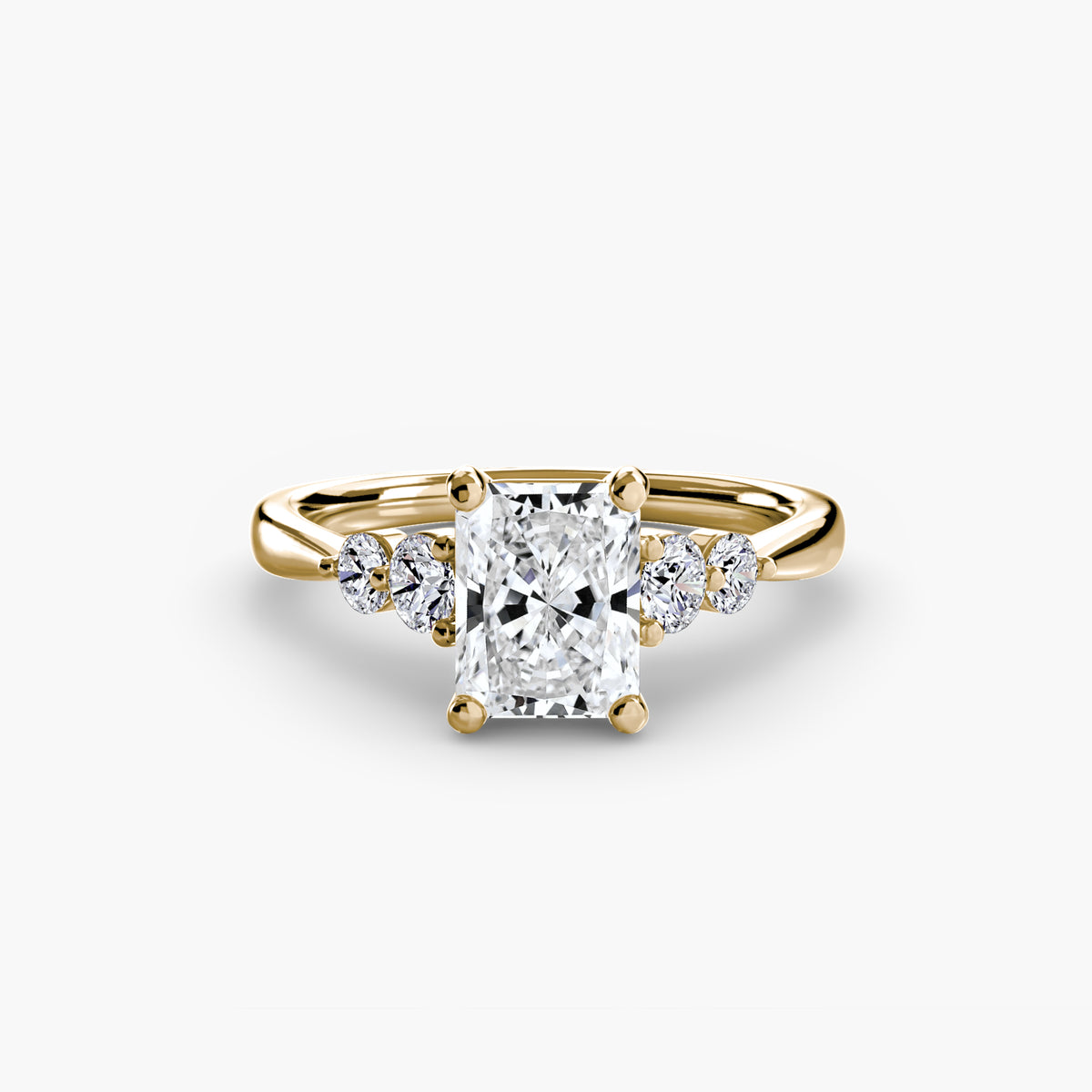 Serena Solitaire with Shoulder Accents