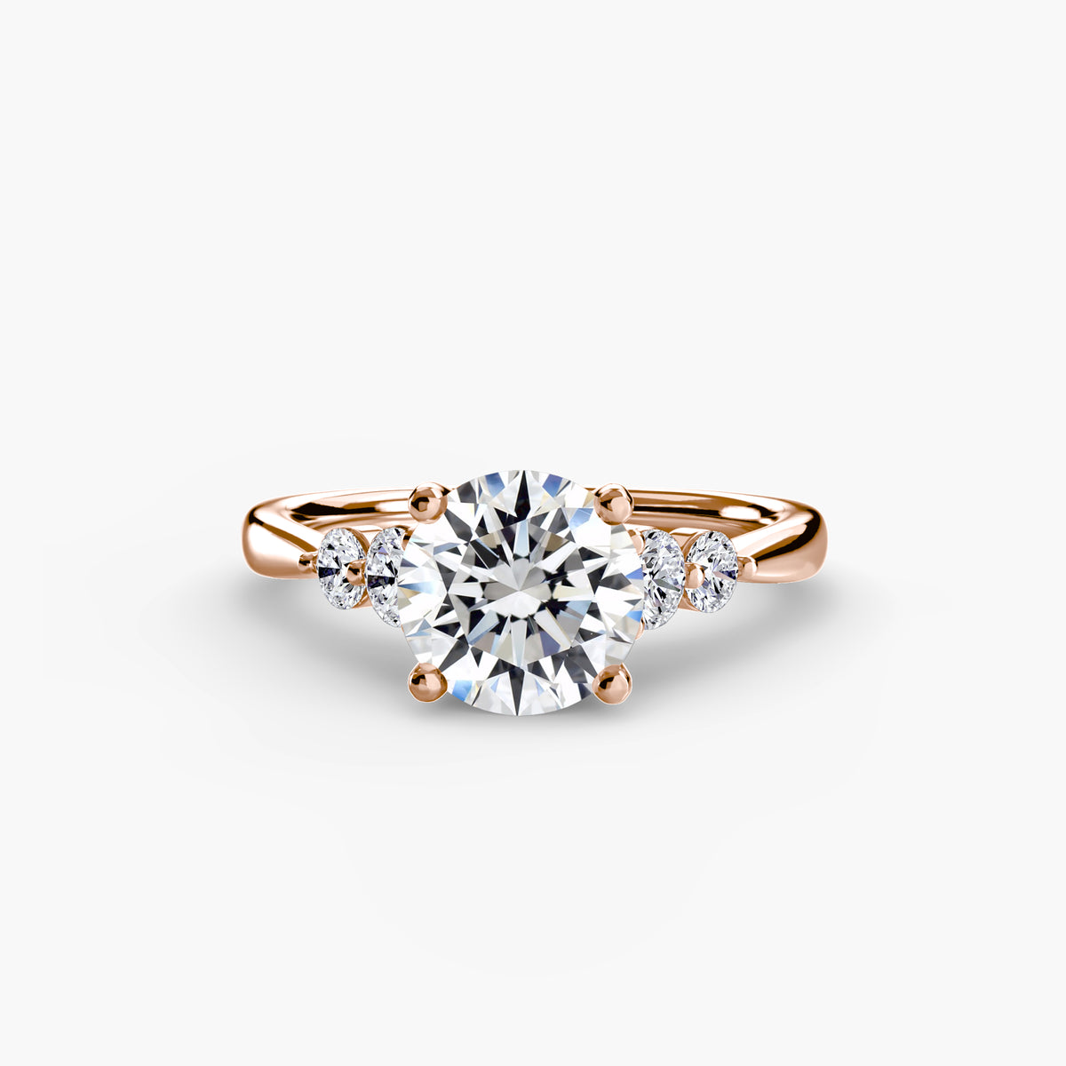 Serena Solitaire with Shoulder Accents