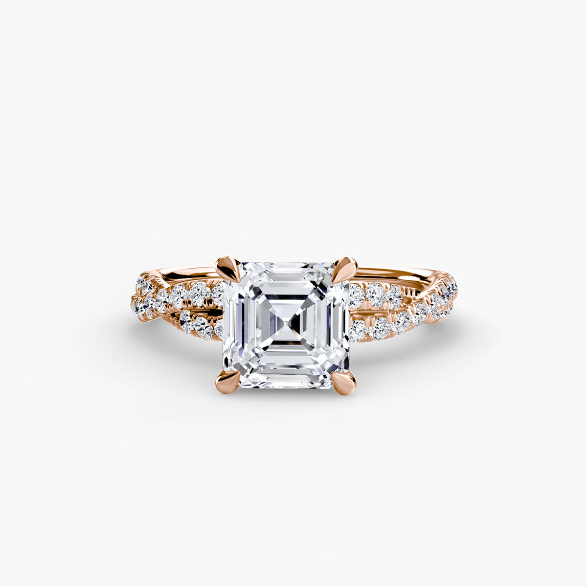 Silvia Twisted Pavé Solitaire