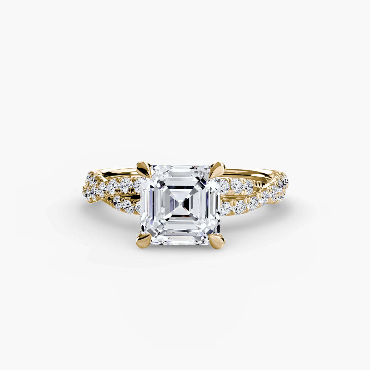 Silvia Twisted Pavé Solitaire
