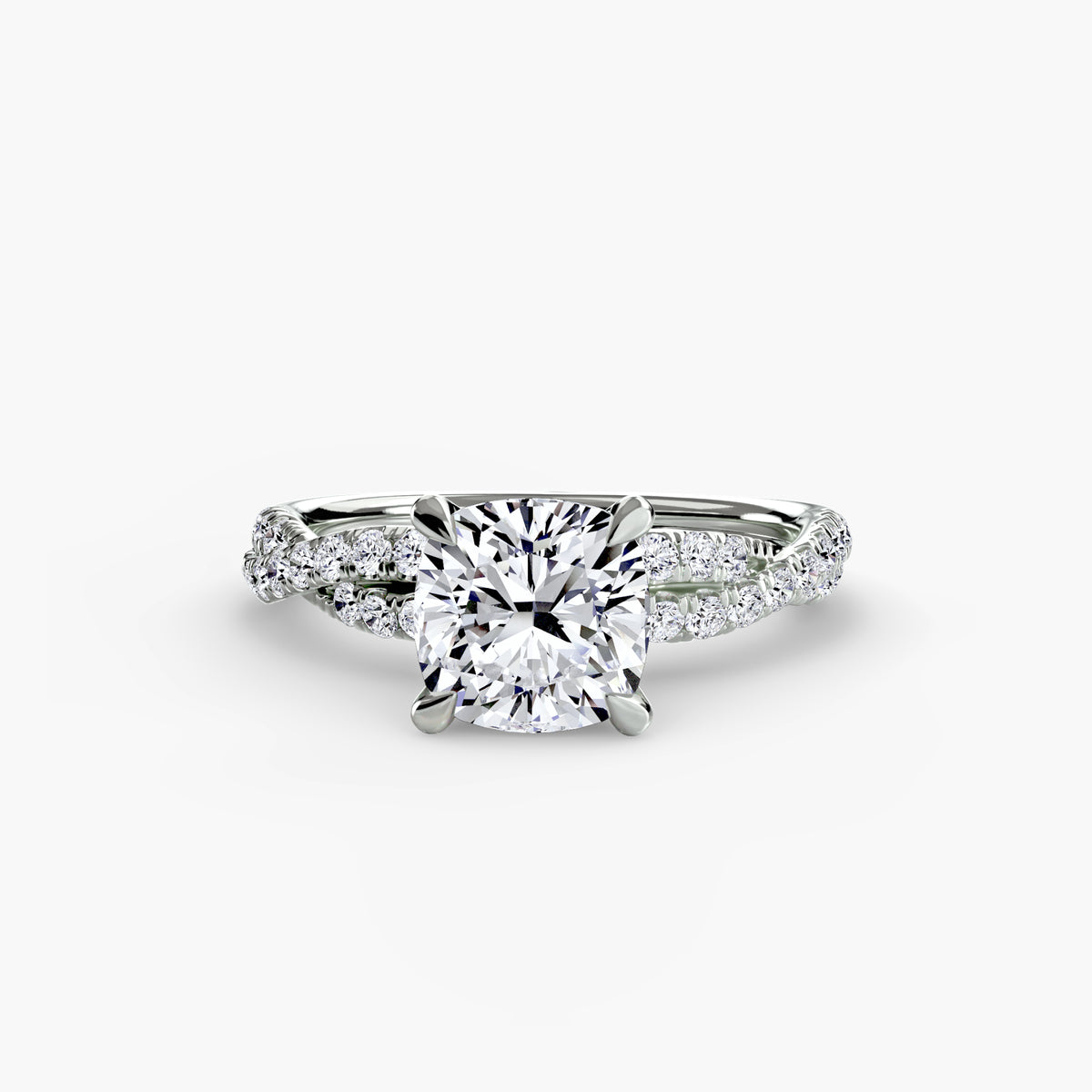 Silvia Twisted Pavé Solitaire