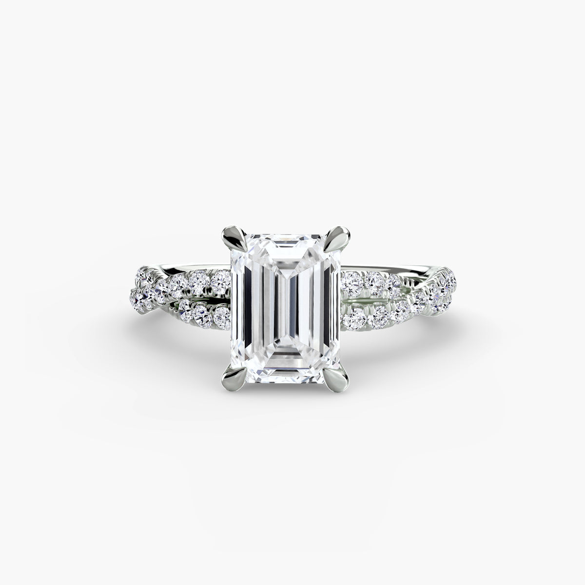 Silvia Twisted Pavé Solitaire