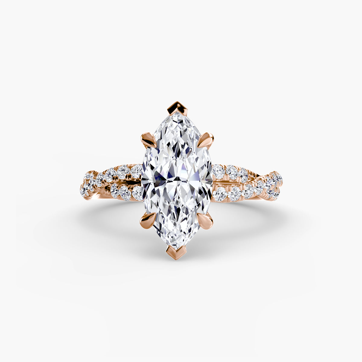 Silvia Twisted Pavé Solitaire